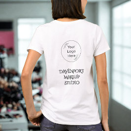 Camiseta Bold Black Employee Name Business Logo