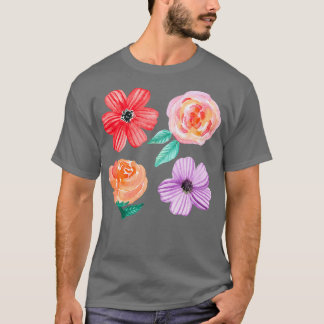 Camiseta Bold Blooms em Beige