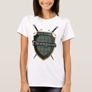Camiseta Bold Clan Thompson Tartan Scottish Shield