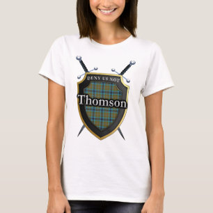 Camiseta Bold Clan Thomson Tartan Escudo Escocês