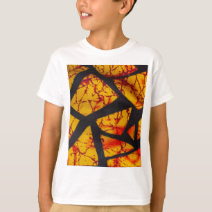 Camiseta Bold Geometric African Wax Print Fabric - Gold, Re