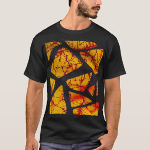 Camiseta Bold Geometric African Wax Print Fabric - Gold, Re