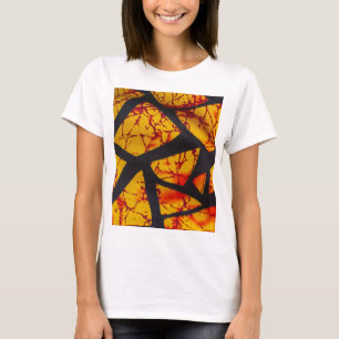 Camiseta Bold Geometric African Wax Print Fabric - Gold, Re
