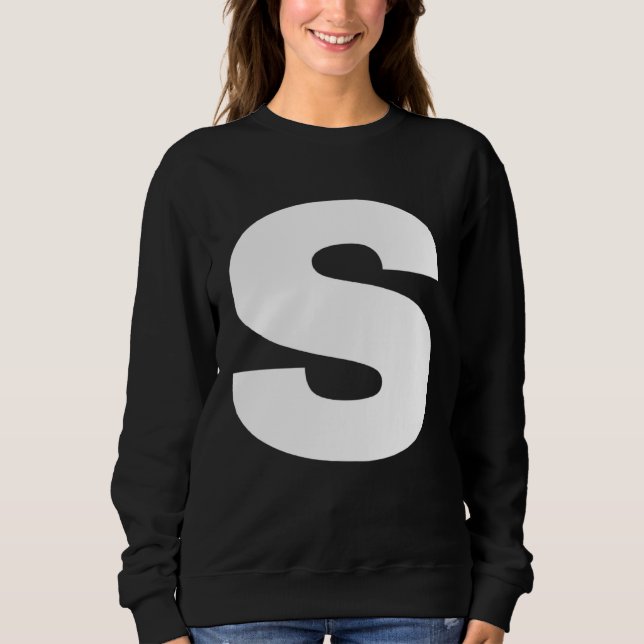 Camiseta Bold Letter S Alphabet Characters Big Font Capital (Frente)