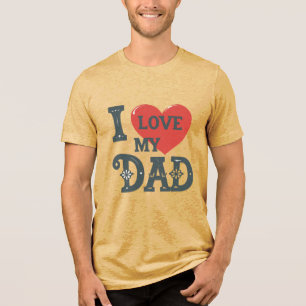 Camiseta Bold Love for Pai - Heart Graphic Design