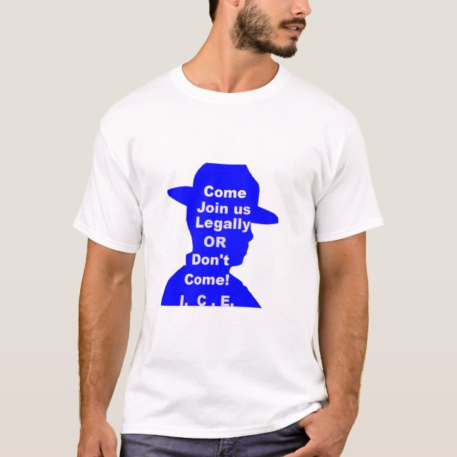 Camiseta Bold Message Silhouette – Legal Immigration Statem (Frente)