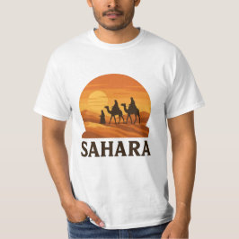 Camiseta Bold Orange Retro Vetor Sahara Sunset Camel
