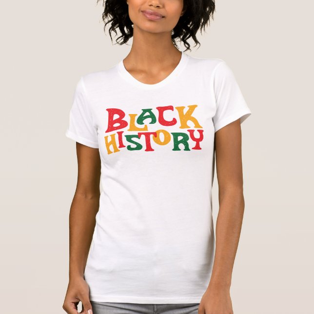 Camiseta Bold Pan-African "Black History" Pride Design (Frente)
