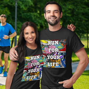 Camiseta Bold Pop Art Runner Jogger