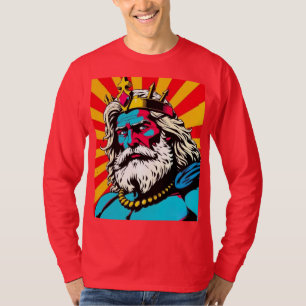 Camiseta Bold Pop Art Zeus - Ilustração Colorida de Deus Gr