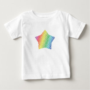 Camiseta Bold Rainbow Honeycomb e Diamond Pattern star