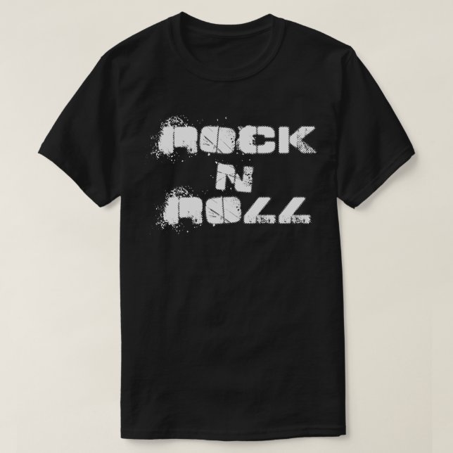 Camiseta bold rock n roll (Frente do Design)