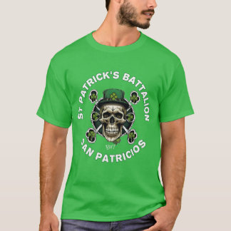 Camiseta Bold Saint Patricks Battalion San Patricio Skull
