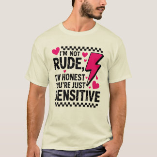 Camiseta Bold Sass Gráfico - Afirmação "Não Sou Mal Educada