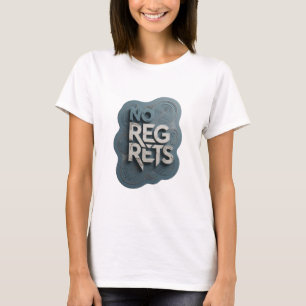 Camiseta Bold Silver Sem Arrependimentos Statement