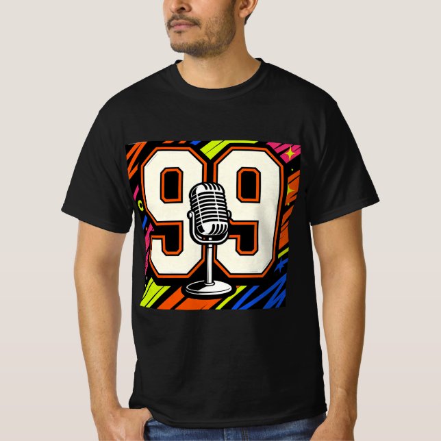Camiseta Bold Street Graffiti 99 & Microfone – Ret (Frente)