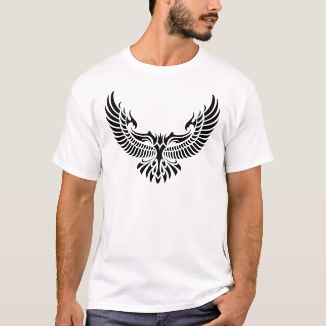 Camiseta Bold Tribal Eagle Design - Símbolo do Poder (Frente)