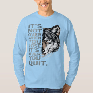 Camiseta Bold Wolf Motivational Design: Perseverança