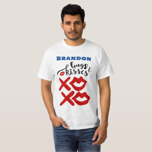 Camiseta Bold XOXO Hugs & Kisses Dia de os namorados Gift M