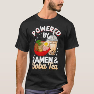 Camiseta Bolha Alimentada Por Ramen & Boba Tea Noodle
