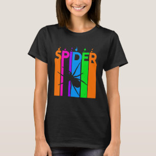 Camiseta Bolha Aranha-Aranha Arco-Íris Com Silhout