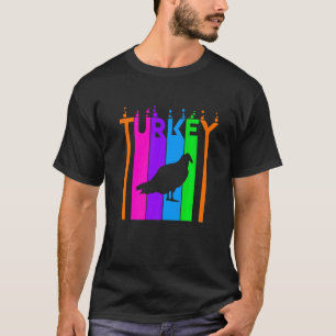 Camiseta Bolha Arco-Íris Animal Turca com Silhouette