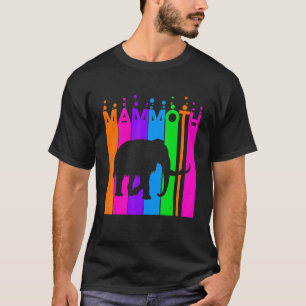 Camiseta Bolha Arco-Íris De Mamute Animal Com Silhoule