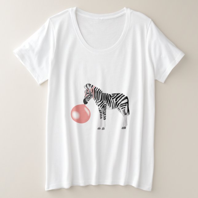 Camiseta Bolha de Bocha de Goma Zebra (Frente do Design)