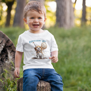 Camiseta Bolha de Cachorro Beagle Personalizada de Aniversá