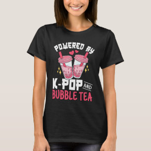 Camiseta Bolha de Chá de K Pop Boba Coreano Rosa Música K P