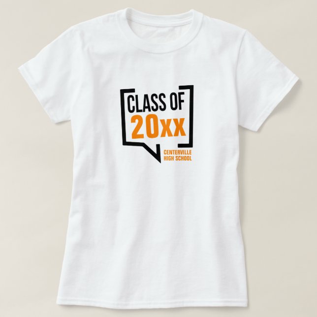 Camiseta Bolha de Discurso Ano-Laranja (Frente do Design)
