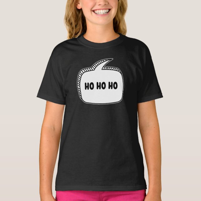 Camiseta Bolha de Fala HO HO HO (Frente)