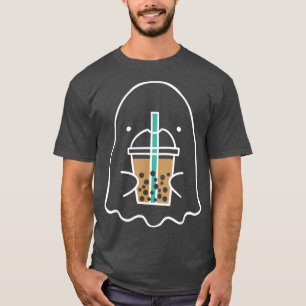 Camiseta Bolha de Halloween Ghost Boba milk Tea Kawaii 1