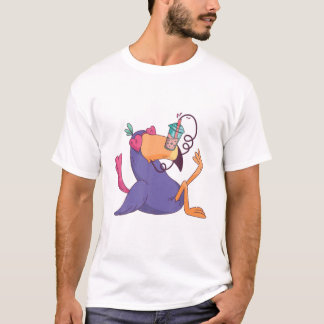 Camiseta Bolha de Kawaii Cute Chá Boba Tea Peach