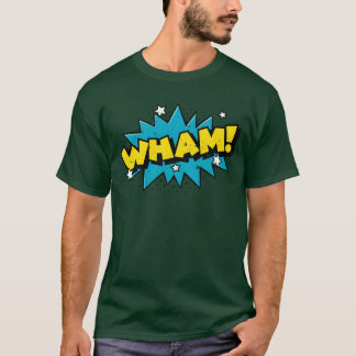 Camiseta Bolha de quadrinhos Wham engraçada