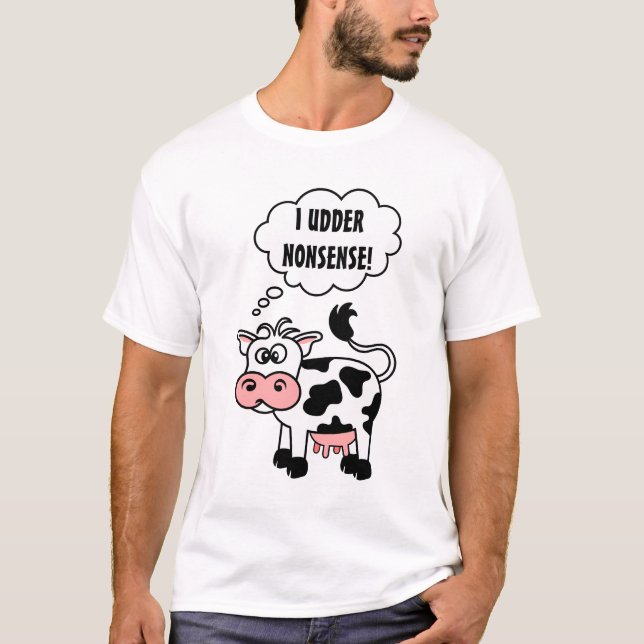 Camiseta Bolha Engraçada de Vaca (Frente)