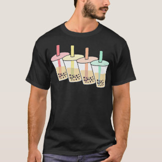 Camiseta Bolha Retro Mulheres de Chá Boba milk Tea Gift