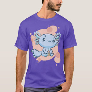 Camiseta Bolha Tea Axolotl Boba milk Kawaii Anime Pastel G