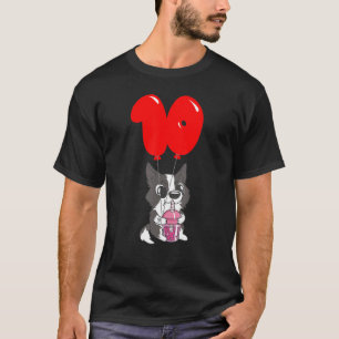 Camiseta Bolha Tea Puppy 10º Aniversário Crianças Balão Pa