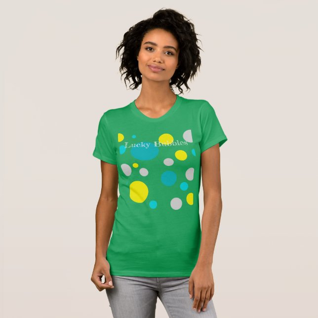 Camiseta Bolhas Coloridas Sortudas (Frente Completa)