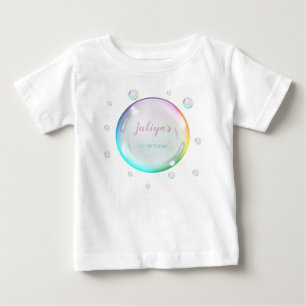 Camiseta Bolhas de aquarela Aniversário 