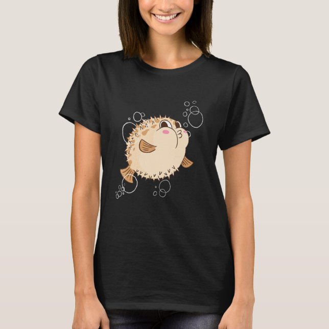Camiseta Bolhas de baiacu-de-porco (Frente)