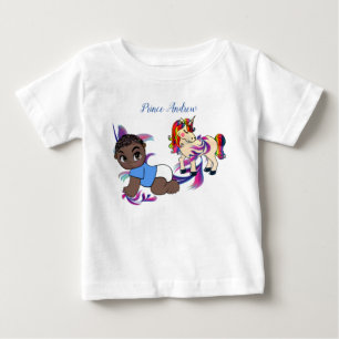 Camiseta Bolhas de Bebê e Unicórnios