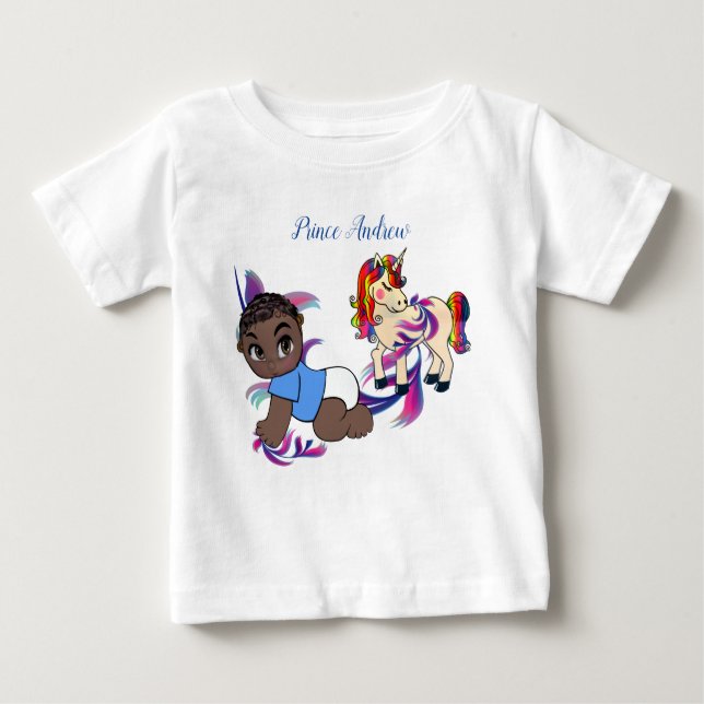 Camiseta Bolhas de Bebê e Unicórnios (Frente)