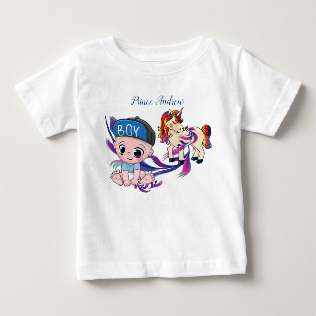 Camiseta Bolhas de Bebê e Unicórnios (Frente)