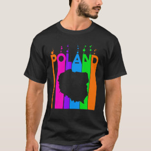 Camiseta Bolhas de cor Polônia