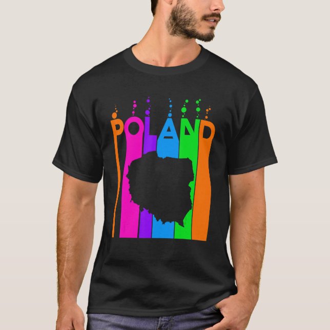 Camiseta Bolhas de cor Polônia (Frente)