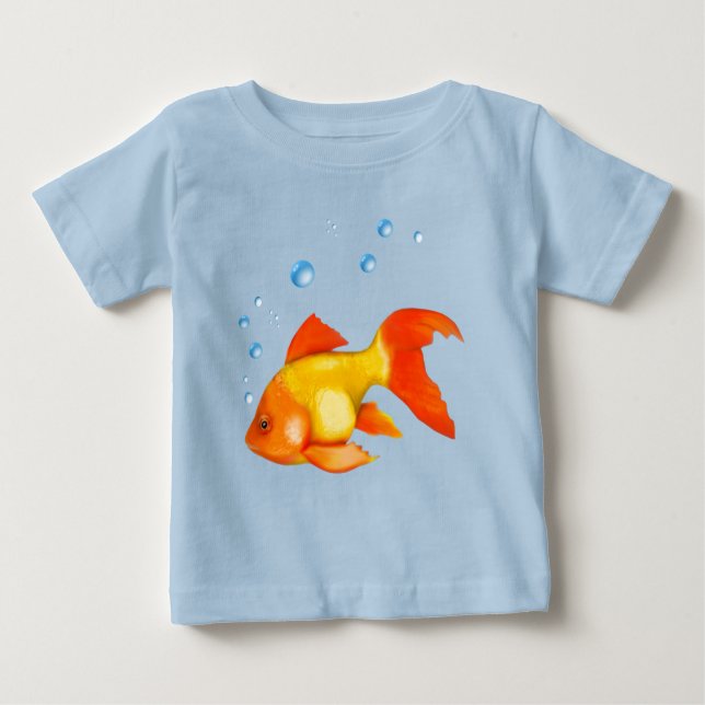 Camiseta Bolhas de peixe Goldfish (Frente)
