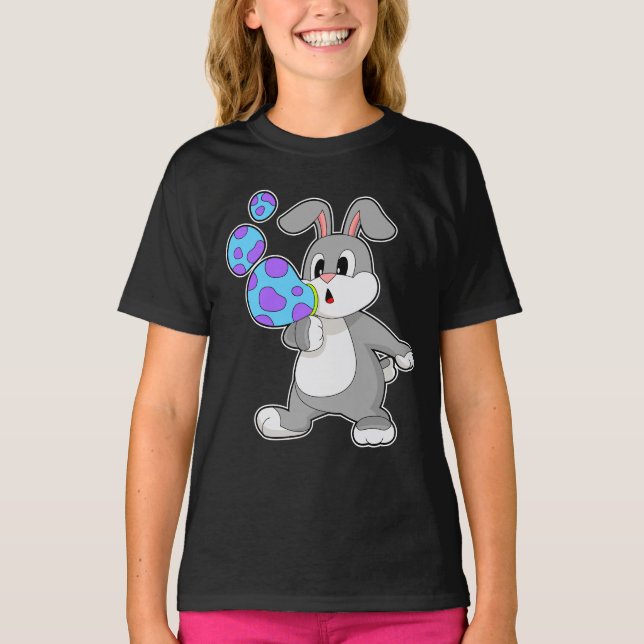 Camiseta Bolhas de sabão de coelho (Frente)