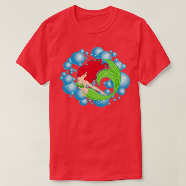 Camiseta Bolhas de Sereia (Frente do Design)